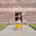  Kathy at Middle of the World Monument, Quito